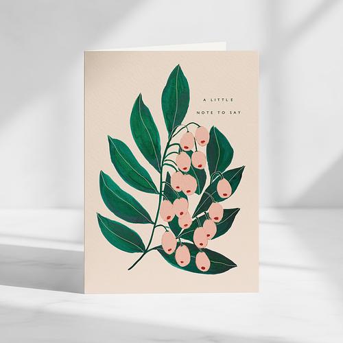 A Note To Say Card