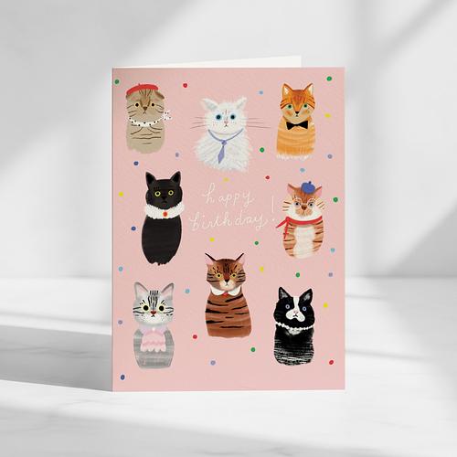 Dapper Cats Birthday Card
