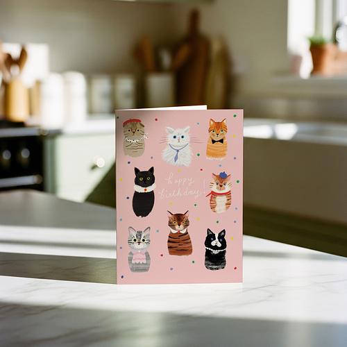 Dapper Cats Birthday Card