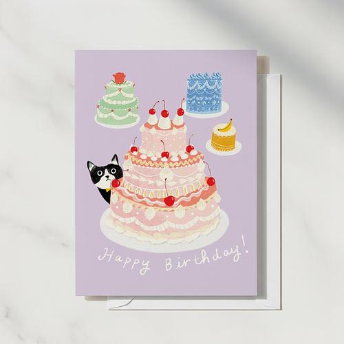 Cheeky Cat Birthday Card