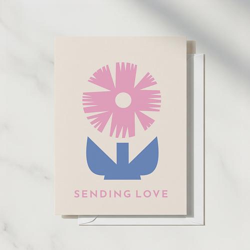 Sending Love Flower Card