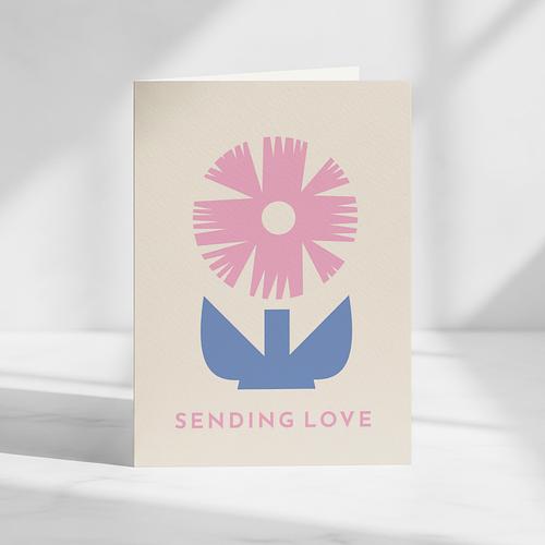 Sending Love Flower Card