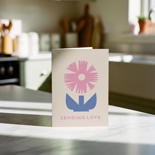 Sending Love Flower Card