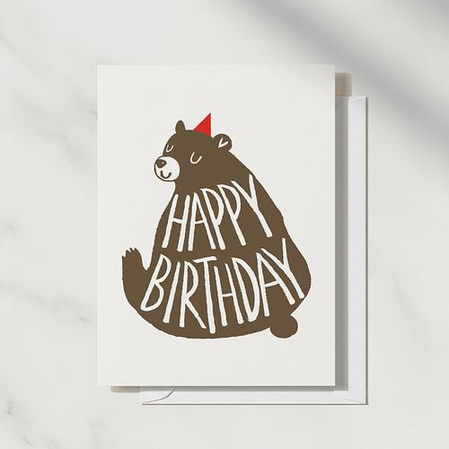 Happy Birthday Bear Card