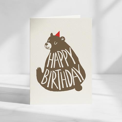 Happy Birthday Bear Card