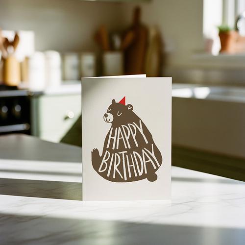 Happy Birthday Bear Card 3 Happy Birthday Bear Card