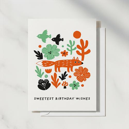 Birthday Fox Card