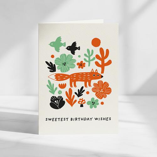 Birthday Fox Card