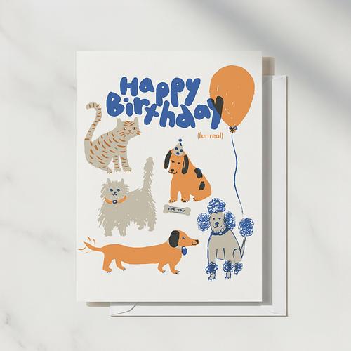 Fur Real Birthday Card