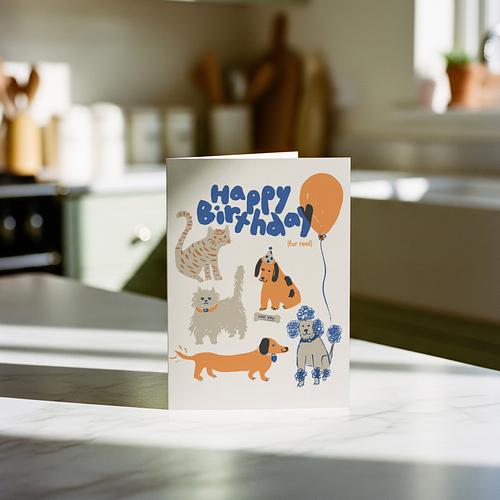 Fur Real Birthday Card 3 Fur Real Birthday Card