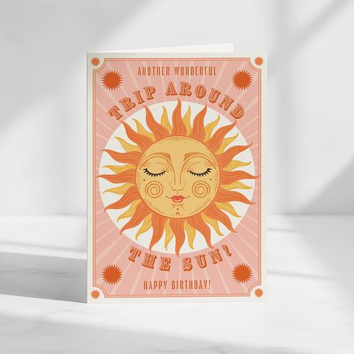Around The Sun Birthday Card